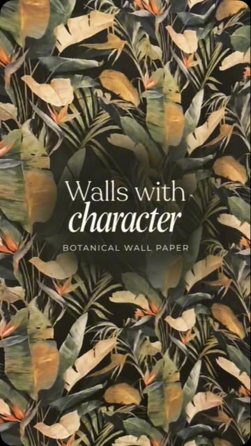 Botanical wallpaper pattern